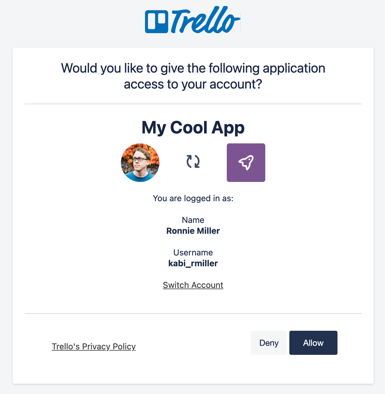 Allow Access to Trello