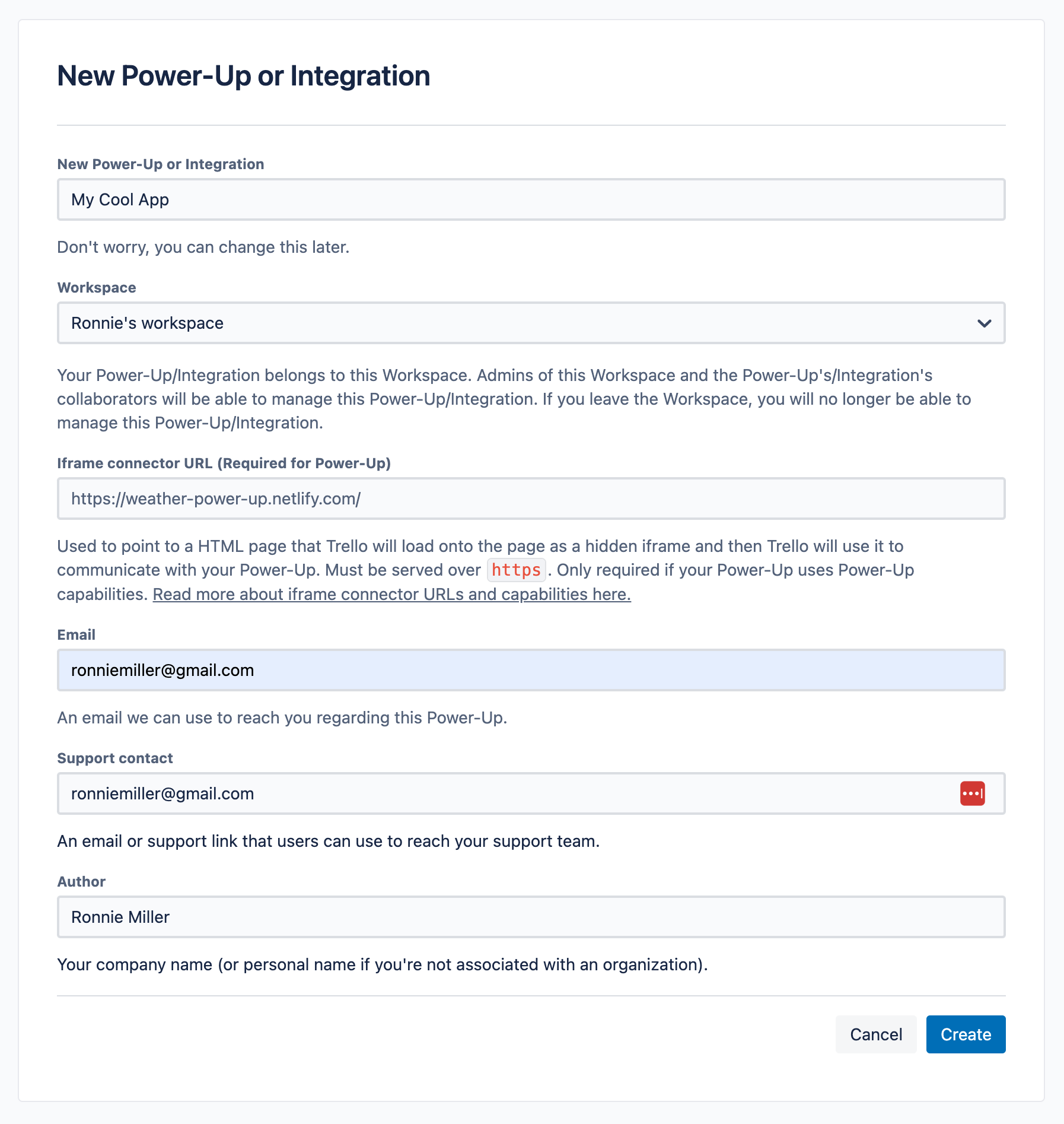 Make a new Trello Power-Up or Integration