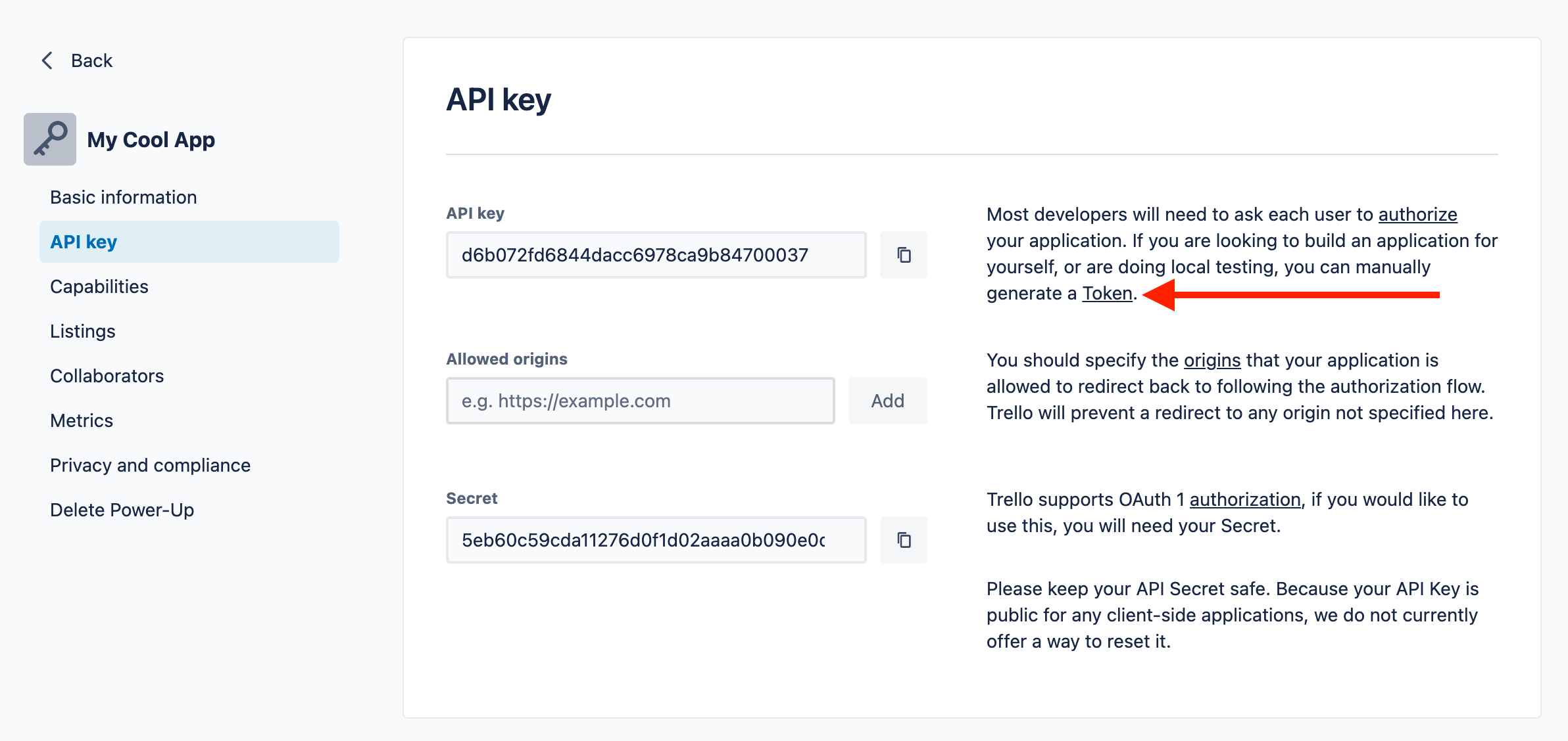 Generate a Token